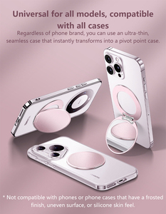 Invisible Ultra Thin Magnetic Phone <strong>Bracket</strong> With Mini Makeup Mirror Rotatable Portable Back Sticker Mobile Phone Holder Stand - Product Image 2