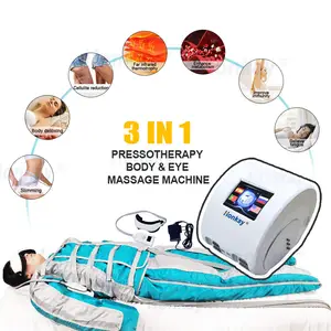 2in1 thoát bạch huyết Thiết bị massage 24 chambers hồng ngoại xa áp suất không khí pressotherapy