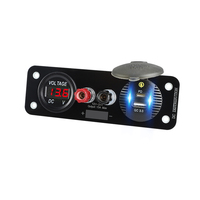 Panneau d'alimentation pour véhicule DC 12/24V, voltmètre numérique, prise de charge rapide USB Type-C, connecteur de borne, panneau de distribution d'alimentation