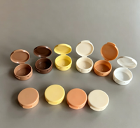 Pot en plastique coloré de 1g, 3g, 5g, 10g, petit pot en plastique PP portable