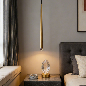 Luminaire suspendu <span class=keywords><strong>Aquitaine</strong></span> en laiton massif de haute qualité, style minimaliste américain, LED, pour salon, vente en gros, Zhongshan - Product Image 5
