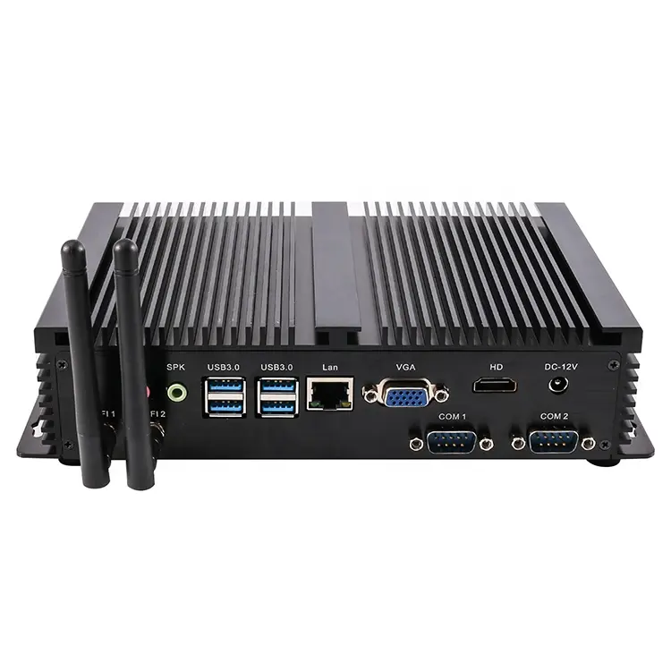 Industrial fanless mini pc i7 8565u i5 8250u i3 7100u 1*Lan 2*RS232 Window 10 pro mini computer linux desktop computer 7*USB HD