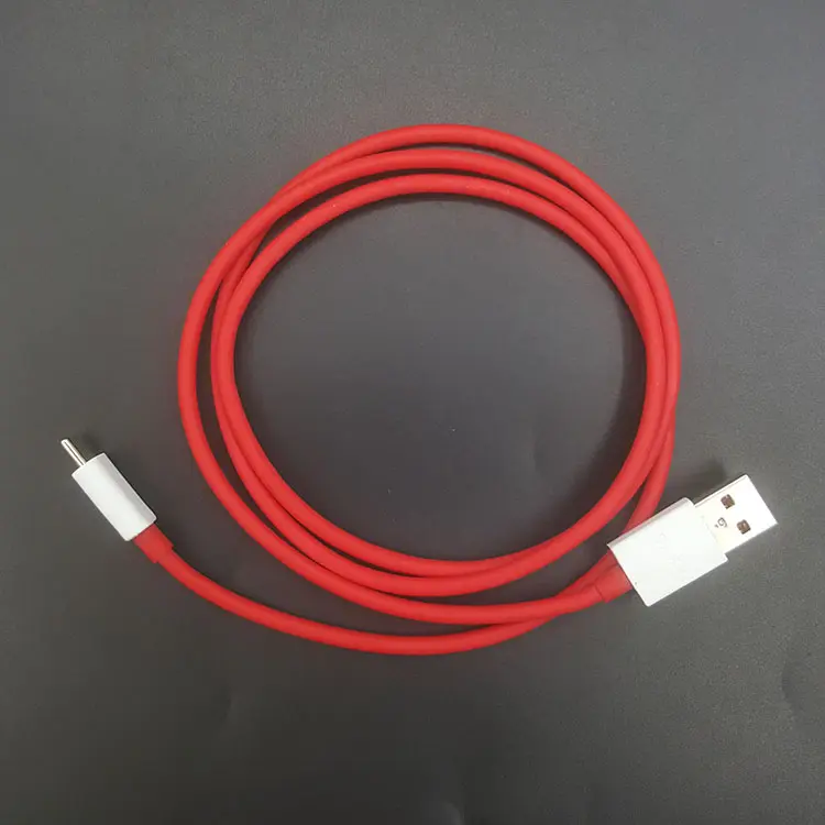 for OnePlus 3 3T dash charge type c cable with retail package one plus type c round red data cord smartphone accessories cable