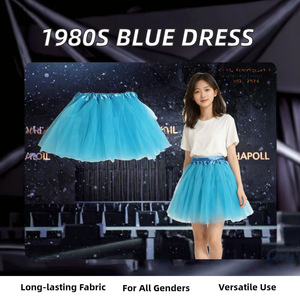Vestido de gasa azul PESENAR de los años 1980 para puesta en escena Unisex Adultos - Product Image 2