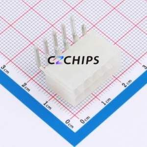 WAFER-WTB4.2-10PWZ Wire-to-Board Pin Header Bent Lead Through Hole,P=4.2mm 2x5P 4.2mm Right Angle Insert Mini-Fit (MX 4.2) - Product Image 1