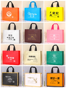 Impression personnalisée de petits lots de sacs à main bon marché, tissu recyclable, logo de sac à provisions non tissé - Product Image 2