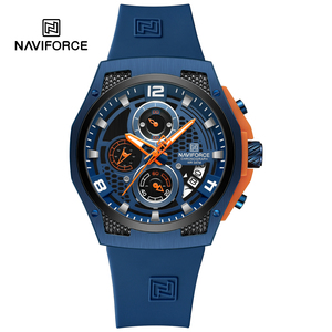 Reloj de Cuarzo Naviforce NF8051T para Hombre, Personalizado y Único, con Correa de Silicona Formal, Cronómetro Resistente al Agua, Estilo Casual - Product Image 2