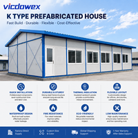 VICDOWEX Maison préfabriquée de type K personnalisée pour le camping de construction, le bureau et l'hébergement des travailleurs