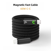 Câble de charge magnétique rapide PD 60W pour iPhone 17 16, USB-C, tressé, pour cadeaux de fin d'année