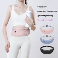 Sac banane en nylon pour la course à pied, fermeture à glissière, fermeture à loquet, sac pour téléphone anti-vibration, ultra-fin, imperméable, qualité professionnelle