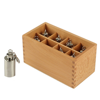 Shf SE026 — bouteilles thermiques avec boîte en bois, jouet éducatif, sensoriel montessori