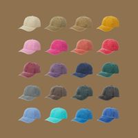 Gorra de Béisbol de Estilo Vintage de 6 Paneles, Hecha a Medida con Algodón Lavado, Premium, con Logotipo Bordado en un Lado, Ajustada, al por Mayor