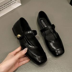 Zapatos Planos Estilo Bailarina 2026, Punta Abierta, Color Negro Metálico, Estilo Mary Jane Retro, Zapatos de Hada Elegantes y Cómodos para Mujer - Product Image 2