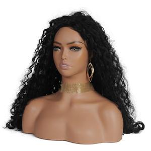Mannequin réaliste buste <span class=keywords><strong>noir</strong></span> <span class=keywords><strong>marron</strong></span> femme Mannequin tête perruque support affichage tête de Mannequin - Product Image 4