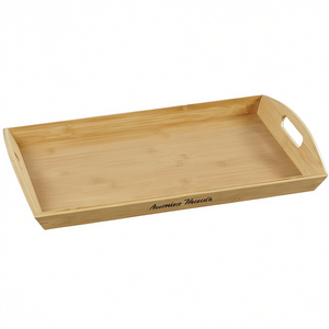 Bandeja de Servir KESPER de Bambú Rectangular con Asas para Servir Café y Té - Product Image 2