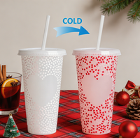 Tasse Magique Créative à Changement de Couleur à Froid, Personnalisable, pour Cadeau de Fêtes