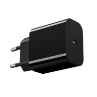 Chargeur GaN USB C PD 20W conforme à la norme européenne EN62368, chargeur GaN fin, prise européenne, adaptateur de téléphone portable, OEM ODM