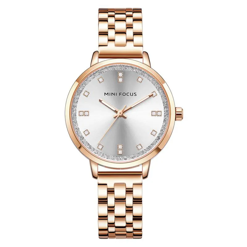 Montre Femme Mini Focus MF0047L Bling Diamond Luxury Ladies bracciale orologio al quarzo moda donna orologi