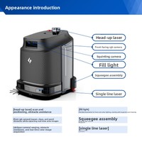 Robot Pembersih Gaosian S1 Huan Ying Otomatis Penuh, Penyedot Debu dan Pel Lantai All-in-One, Pembersih Asam/Pengasapan untuk Bengkel Industri