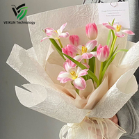 Papier Kraft Crêpe à Motifs Floraux Recyclable en Pulpe Chimique Veikun - Fournitures en Gros pour Fleuristes Commandes Personnalisées
