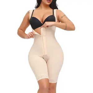 European and American jumpsuit with buttocks lifted and belly tucked in Large size zipper bodyshaper