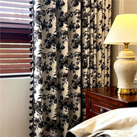 Klassischer Blumenmuster-Transparenter Tüllvorhang im Traditionellen Stil für Esszimmerfenster und Heimdekoration Täglicher Gebrauch