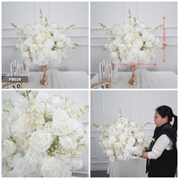 Usine de fleurs artificielles DKB, vente en gros de boules de roses artificielles de haute qualité pour la décoration de mariage