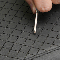 Coussin d'accoudoir de voiture en cuir PU gaufré, mousse à mémoire de forme, bande élastique respirante perforée, pour BMW Toyota Honda