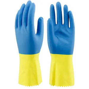 KSEIBI高品质蓝色和黄色家用手套，用于家用清洁工具和配件