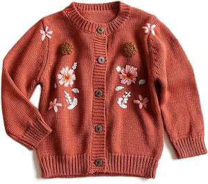 Otoño Niños Niñas Cárdigans de punto Suéter Abrigos Niñas Suéteres estampados Cárdigans <span class=keywords><strong>Wow</strong></span> Abrigos Otoño - Product Image 3