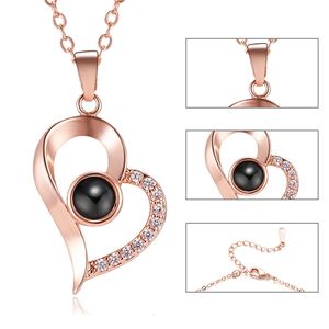 Romantici Love Memory 3 stili gioielli con ciondolo <span class=keywords><strong>a</strong></span> forma di cuore che <span class=keywords><strong>ti</strong></span> <span class=keywords><strong>amo</strong></span> in <span class=keywords><strong>100</strong></span> lingue collana per regalo <span class=keywords><strong>da</strong></span> donna - Product Image 5