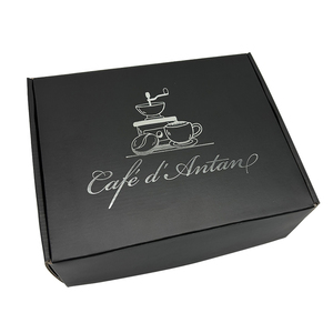 Tùy chỉnh Kraft Giấy công suất lớn Bao bì hộp tay Mill Máy pha cà phê UV tráng nước giải khát cốc cà phê đen lót Hộp máy bay - Product Image 5