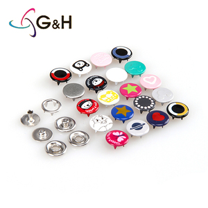 Chất liệu đồng thau Logo đáng yêu tùy chỉnh in nút chụp Nắp - Product Image 3