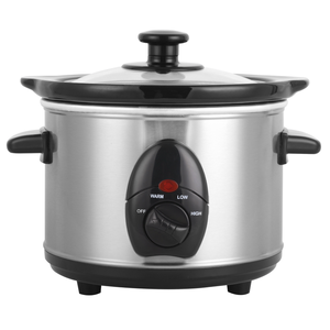 1.5QT <strong>Red</strong> Commercial Household Hotel Portable <strong>Slow</strong> <strong>Cooker</strong> With <strong>Red</strong> Ceramic Inner Pot - Product Image 1