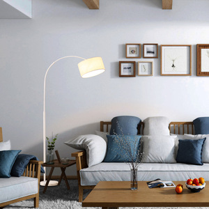 Lámpara de Pie Moderna de Latón Negro con Pantalla de Cristal, Altura Ajustable, Base E26, Luz LED Blanca Fría, Regulable, Alto CRI 90, Residencial - Product Image 3