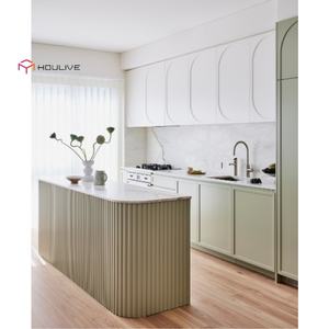 2025 עיצוב מותאם אישית ארונות מטבח עיצוב מותאם אישית ארונות אי הסורג כולל ציר כיור - Product Image 2