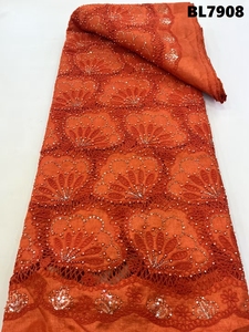 2025 Hiện Đại Thiết Kế Cuốn Tiểu Thuyết Handmade Đính Cườm Ren Vải Thêu Pha Lê Trang Trí Ren Đính Cho Váy Cưới Pháp - Product Image 2