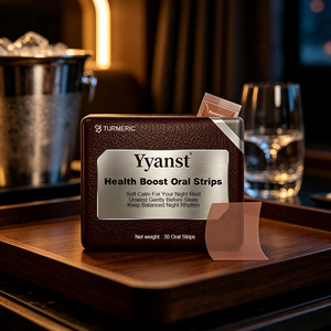 Bandes buccales au curcuma pour la nuit, 30 unités, pour un sommeil réparateur, apaisant et relaxant, favorisant un rythme équilibré, complément bien-être OEM pour adultes - Product Image 2