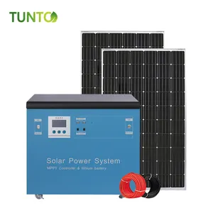 Generator surya portabel semua dalam satu, stasiun daya portabel 3000 watt 5000 watt
