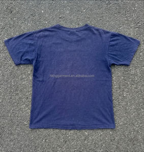 T-shirt délavé à l'acide 100% coton pour homme, col rond, t-shirt personnalisé pour homme, t-shirt uni de haute qualité, effet vieilli pour homme - Product Image 2