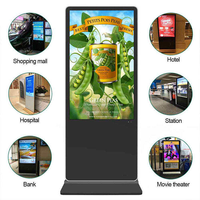 Kiosco de Señalización Digital con Pantalla Táctil de 50 Pulgadas, Pantalla LCD Publicitaria con Sistema Android/Windows y Software CMS