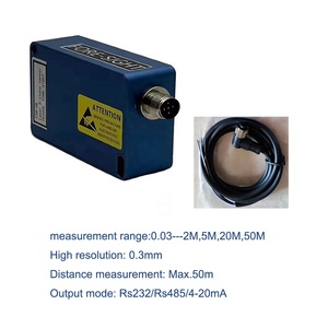 Capteur <span class=keywords><strong>de</strong></span> distance <span class=keywords><strong>laser</strong></span> visible rouge à sortie numérique industrielle, port série RS232, IP68, portée <span class=keywords><strong>de</strong></span> 50 m - Product Image 2