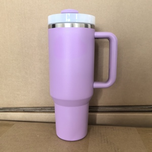 Gran oferta, taza termo de acero inoxidable de 40oz, taza para sorber de gran capacidad, taza de viaje aislada, vaso con asa de doble pared - Product Image 3