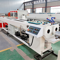 Ligne de production d'extrusion de tuyaux en PVC à double sortie pour l'eau et le drainage, 16-40 mm