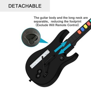Guitar <span class=keywords><strong>Hero</strong></span> pour Wii Manette sans fil Télécommande pour Guitar <span class=keywords><strong>Hero</strong></span> Wii Rock Band 2 Jeux Guitar <span class=keywords><strong>Hero</strong></span> <span class=keywords><strong>World</strong></span> Tour BundleB - Product Image 5