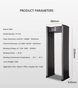 Multi-Zone Portable Full Body Scanner Door Frame <strong>Security</strong> Screening Gate with High <strong>Security</strong> Checking - Product Image 6