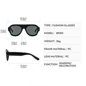 Nouvelles lunettes de soleil tendance de luxe, monture en PC, lunettes de soleil unisexes <span class=keywords><strong>2026</strong></span>, lunettes de soleil de créateur, lunettes de soleil rondes - Product Image 5