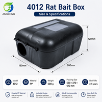 Station d'appât pour rats verrouillable, boîte à appât pour rongeurs en PP avec clé de sécurité pour la lutte antiparasitaire intérieure et extérieure