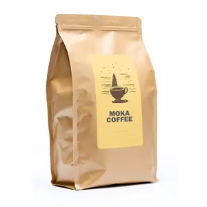 Custom Printed White Coffee Set Bag Coffee 1 Kg Bag Valve Disposable Coffee Bag In Box With Valve Dispenser