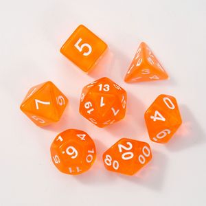 7pcs Acrylic RPG Trò chơi đa diện D20 màu trong suốt <span class=keywords><strong>DND</strong></span> xúc xắc thiết lập cho vai trò chơi trò chơi RPG bảng bảng trò chơi - Product Image 3